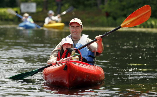 Kayaking on Fathers Day at Fosters Pond Andover MA