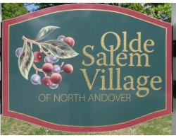 Sign at Olde Salem Village Condos in North Andover