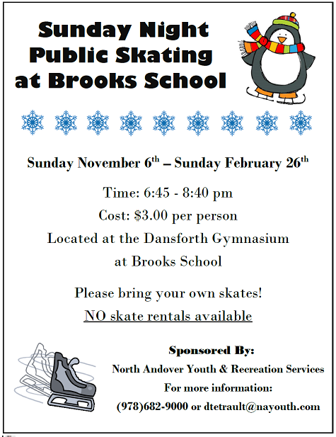 Public Ice Skating at Brooks School North Andover