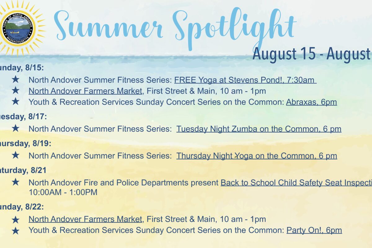 North Andover Events August 2021