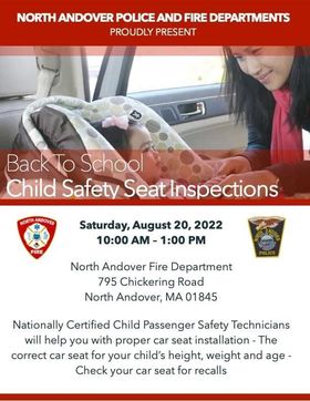Back to School Child Safety Seat Inspections