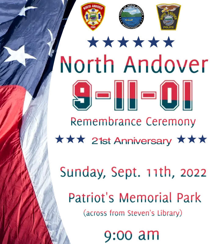 9-11 remembrance ceremony North Andover, MA