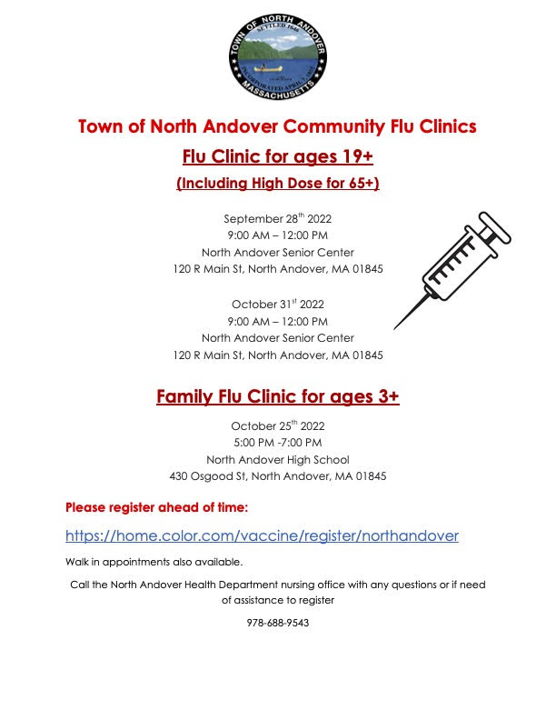 North Andover Flu Clinic 2022
